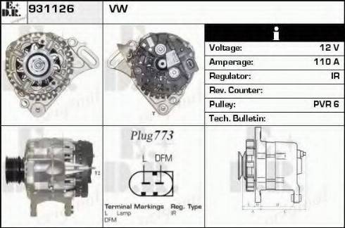 EDR 931126 - Генератор vvparts.bg