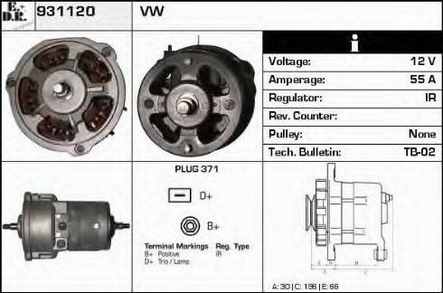 EDR 931120 - Генератор vvparts.bg