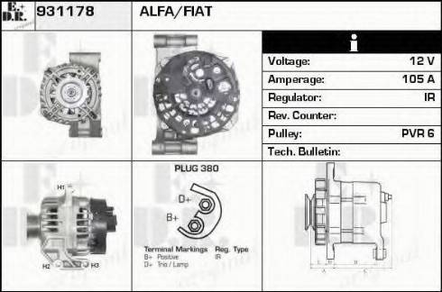 EDR 931178 - Генератор vvparts.bg