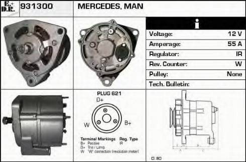 EDR 931300 - Генератор vvparts.bg