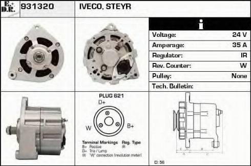 EDR 931320 - Генератор vvparts.bg