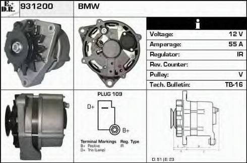 EDR 931200 - Генератор vvparts.bg