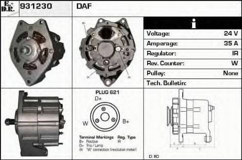 EDR 931230 - Генератор vvparts.bg