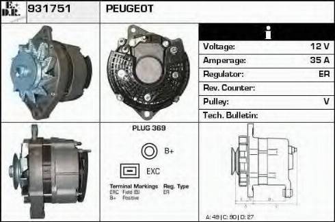 EDR 931751 - Генератор vvparts.bg