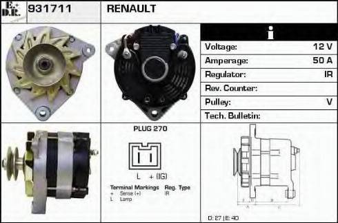 EDR 931711 - Генератор vvparts.bg