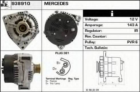 EDR 938910 - Генератор vvparts.bg