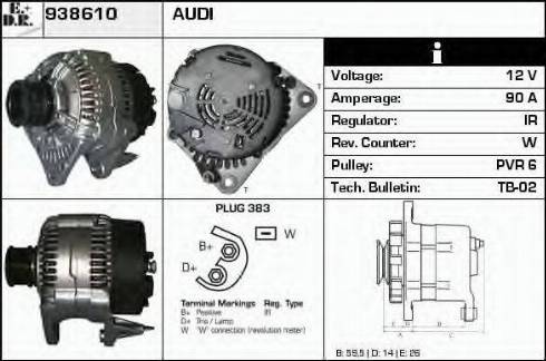 EDR 938610 - Генератор vvparts.bg