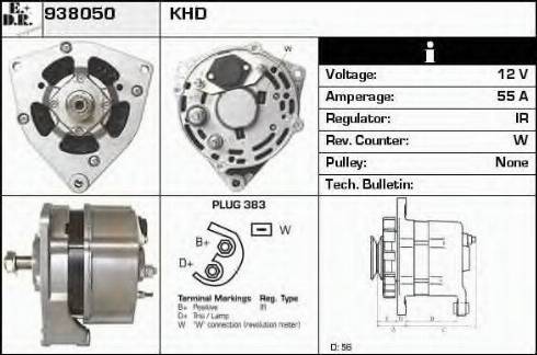 EDR 938050 - Генератор vvparts.bg