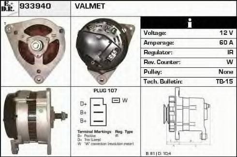 EDR 933940 - Генератор vvparts.bg