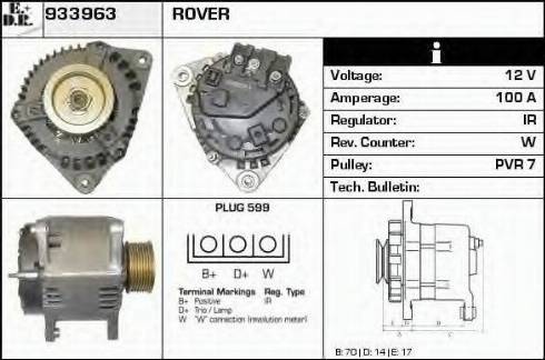 EDR 933963 - Генератор vvparts.bg