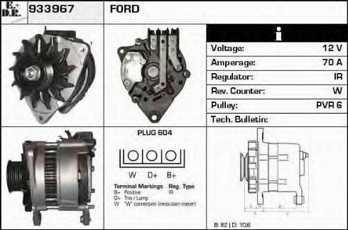 EDR 933967 - Генератор vvparts.bg