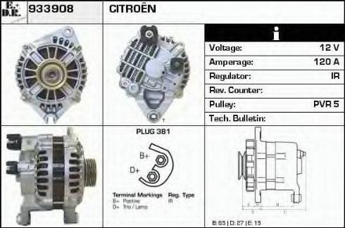 EDR 933908 - Генератор vvparts.bg