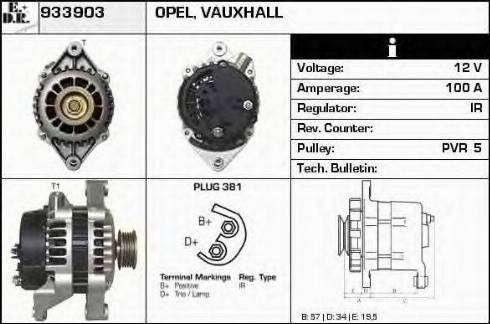 EDR 933903 - Генератор vvparts.bg