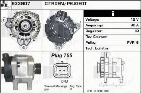 EDR 933907 - Генератор vvparts.bg