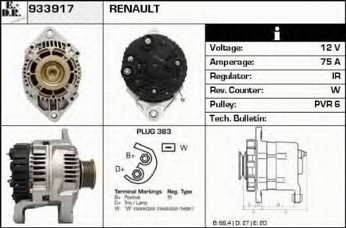 EDR 933917 - Генератор vvparts.bg