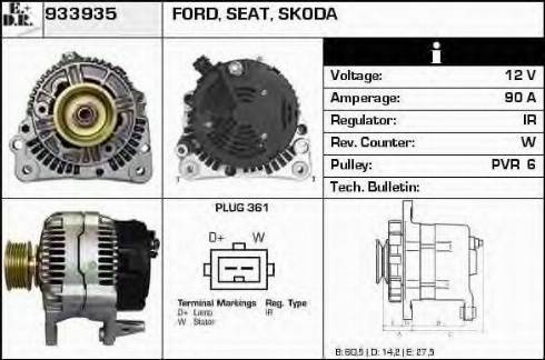 EDR 933935 - Генератор vvparts.bg