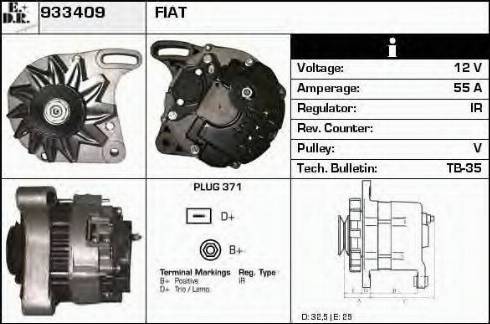 EDR 933409 - Генератор vvparts.bg