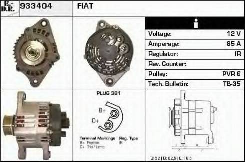 EDR 933404 - Генератор vvparts.bg