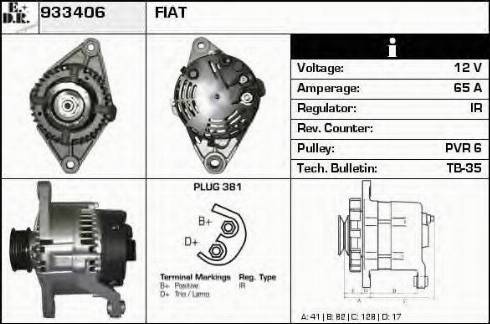 EDR 933406 - Генератор vvparts.bg