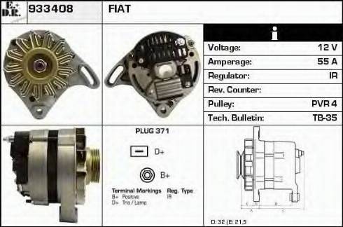 EDR 933408 - Генератор vvparts.bg