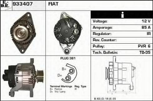 EDR 933407 - Генератор vvparts.bg