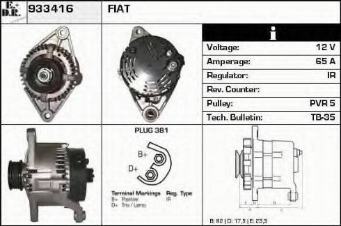 EDR 933416 - Генератор vvparts.bg