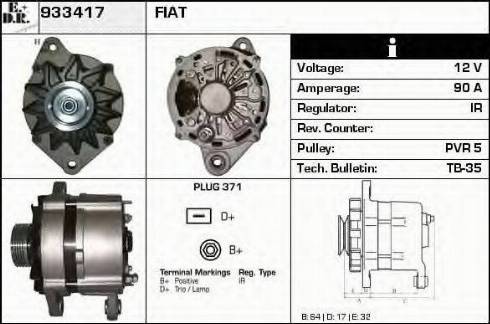 EDR 933417 - Генератор vvparts.bg