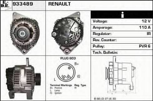 EDR 933489 - Генератор vvparts.bg