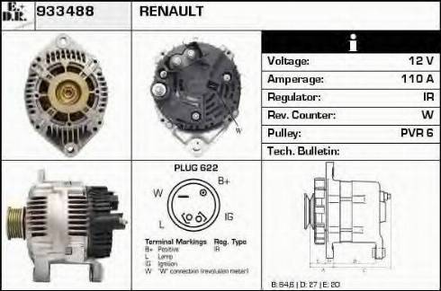 EDR 933488 - Генератор vvparts.bg