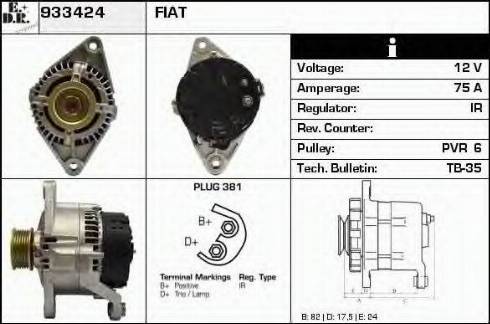 EDR 933424 - Генератор vvparts.bg