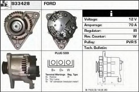 EDR 933428 - Генератор vvparts.bg