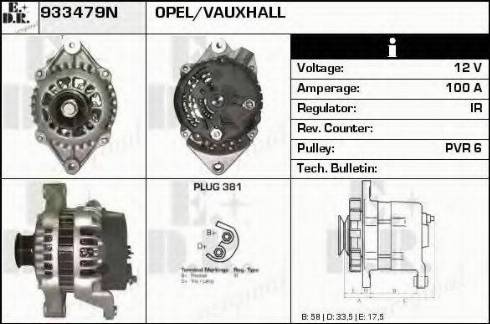 EDR 933479N - Генератор vvparts.bg