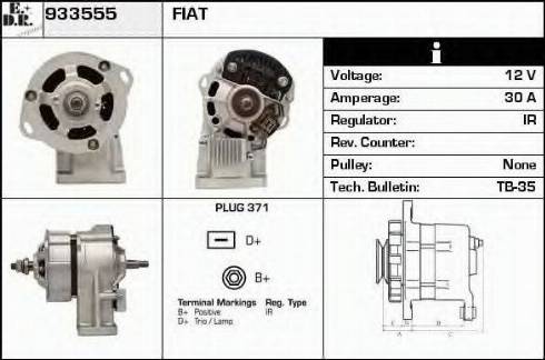 EDR 933555 - Генератор vvparts.bg