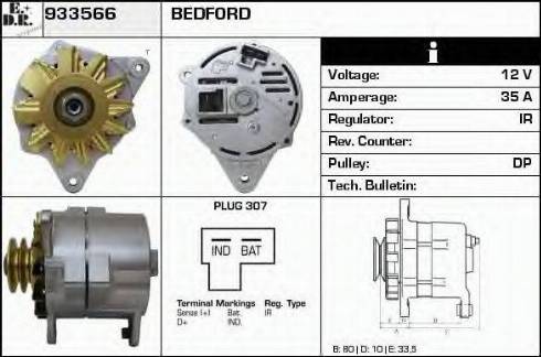 EDR 933566 - Генератор vvparts.bg