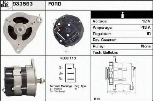 EDR 933563 - Генератор vvparts.bg