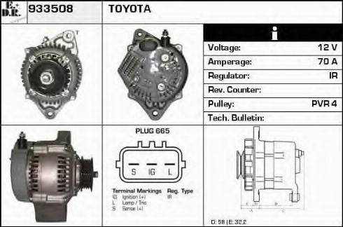 EDR 933508 - Генератор vvparts.bg