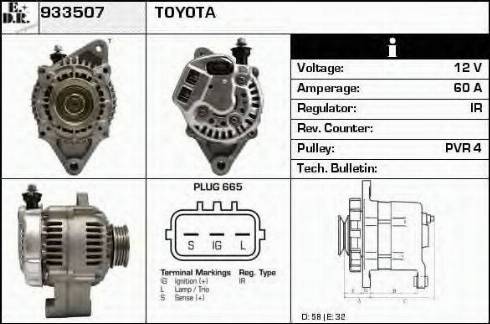 EDR 933507 - Генератор vvparts.bg