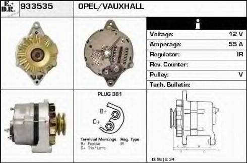 EDR 933535 - Генератор vvparts.bg