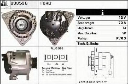 EDR 933536 - Генератор vvparts.bg