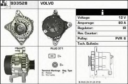 EDR 933528 - Генератор vvparts.bg