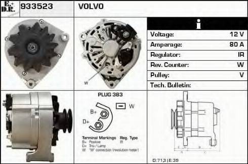 EDR 933523 - Генератор vvparts.bg