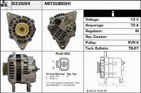 EDR 933694 - Генератор vvparts.bg