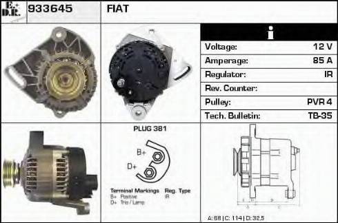 EDR 933645 - Генератор vvparts.bg