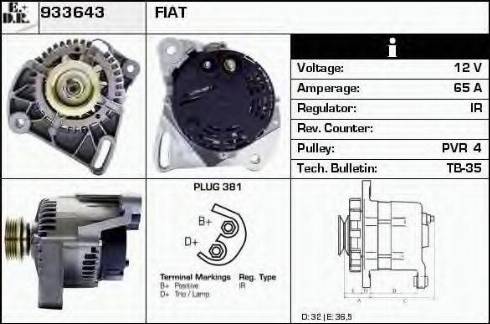 EDR 933643 - Генератор vvparts.bg