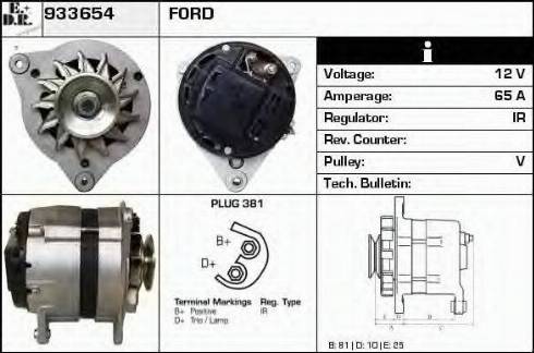 EDR 933654 - Генератор vvparts.bg