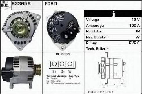 EDR 933656 - Генератор vvparts.bg