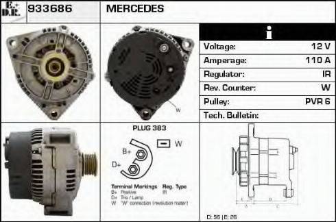 EDR 933686 - Генератор vvparts.bg