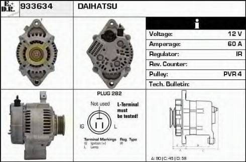 EDR 933634 - Генератор vvparts.bg