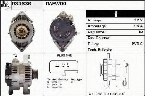 EDR 933636 - Генератор vvparts.bg