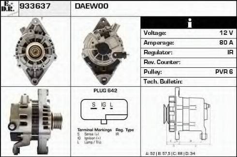 EDR 933637 - Генератор vvparts.bg